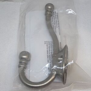 Brainerd Traditional Decorative Ball End Coat & Hat Hook Satin Nickel Lot of 3